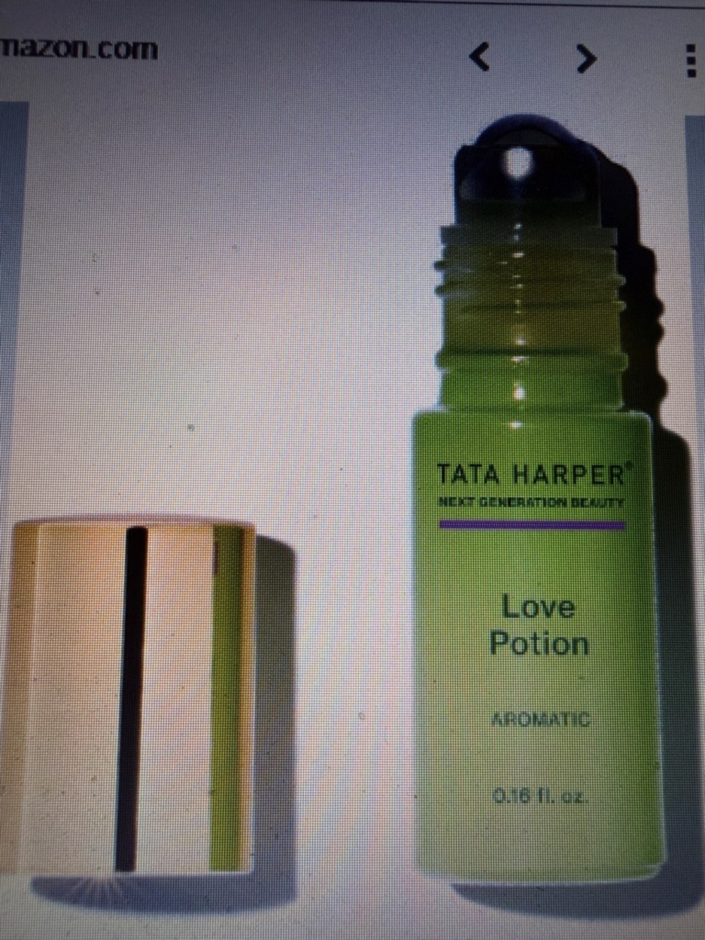 Tata Harper Love Potion Aromatic Roll-On in Green with Gold Cap
